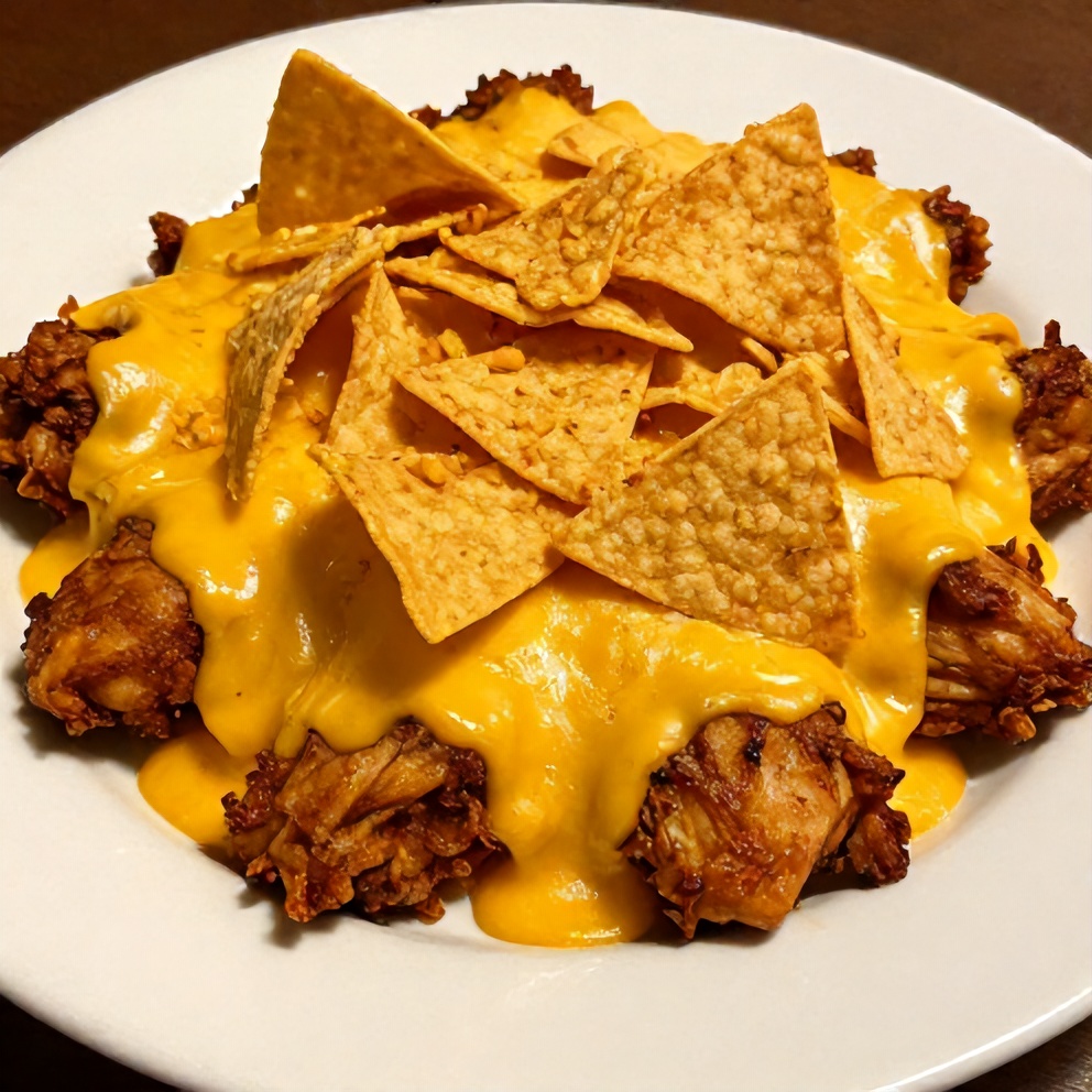 Plated serving of crock pot crack chicken with melted cheese