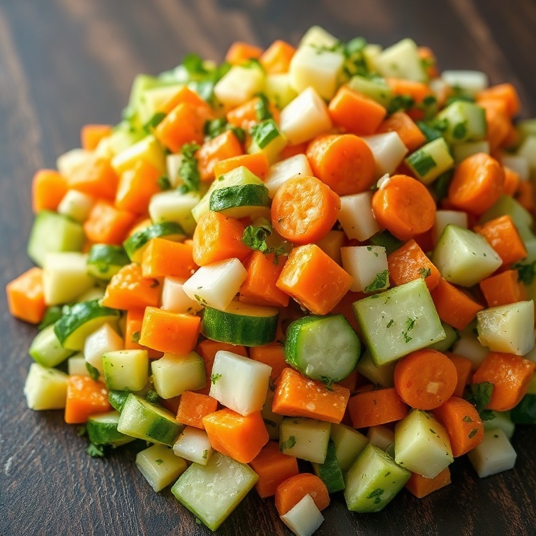 easy crunchy cucumber carrot celery salad