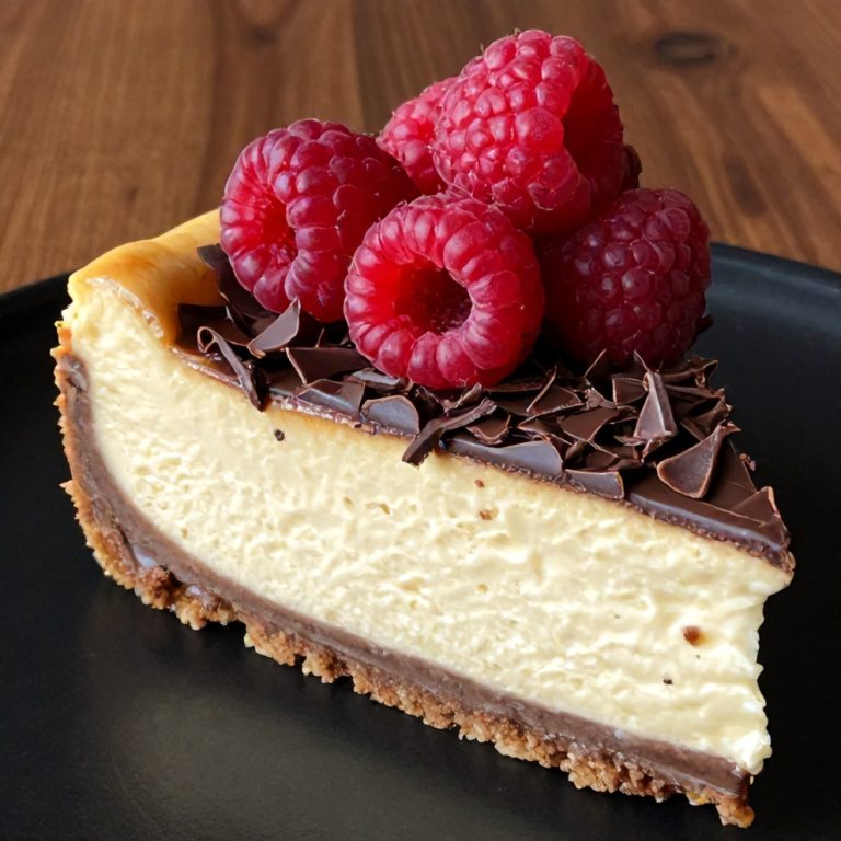 Easy Dark Chocolate Raspberry Cheesecake