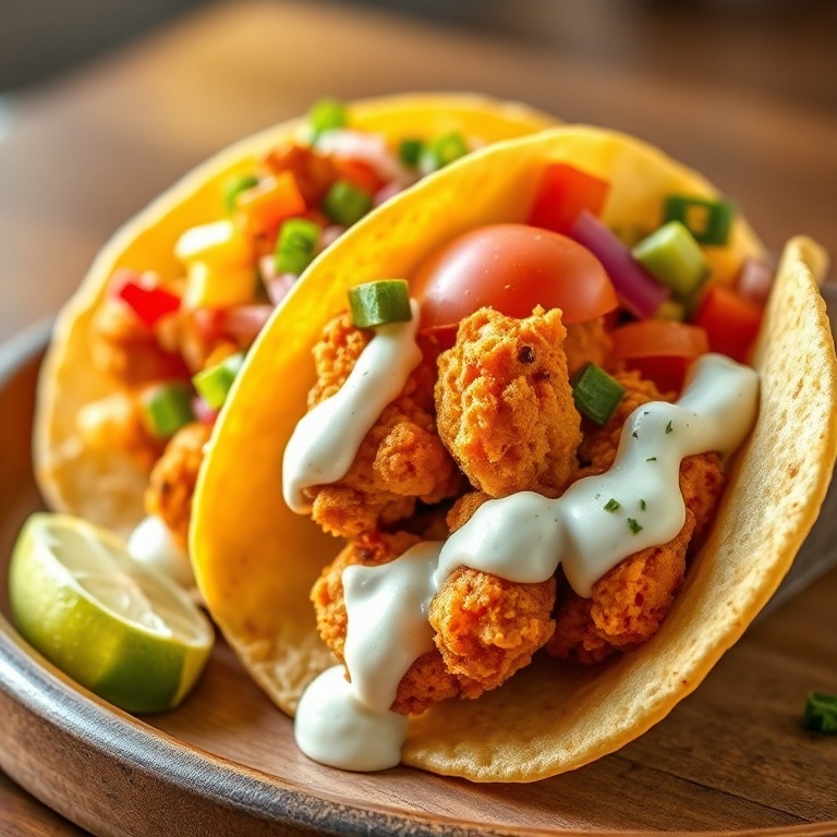 Easy Dill Pickle Ranch Chicken Tacos