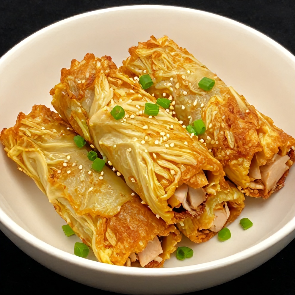 Plated Serving of Easy Crispy Egg Roll in a Bowl