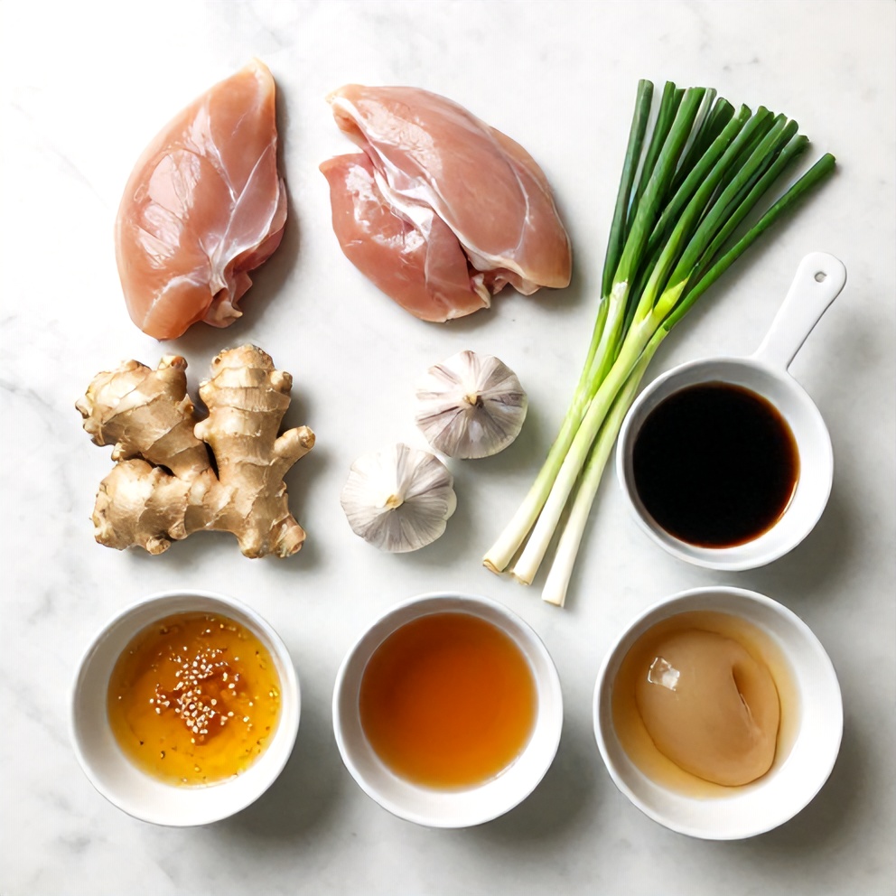 Ginger Scallion Chicken Noodle Soup Ingredients