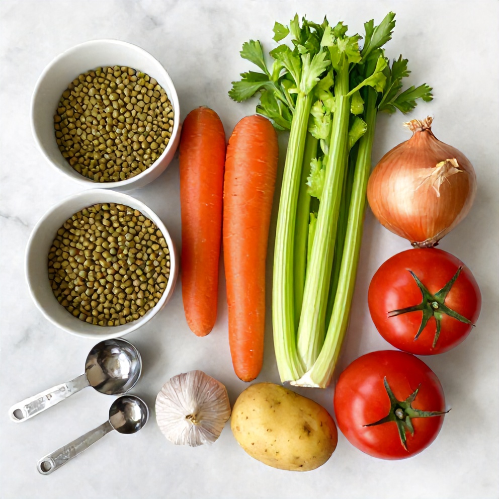 Lentil and Vegetable Soup Ingredients