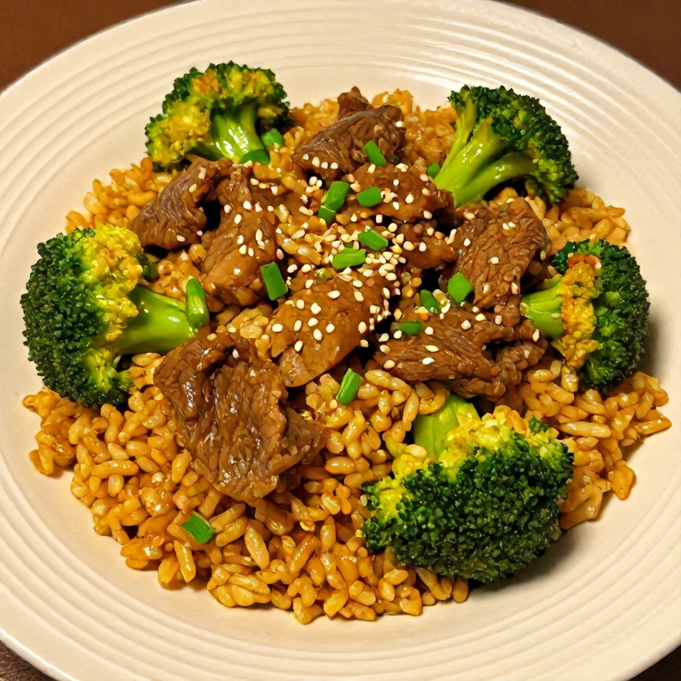 Finished Beef and Broccoli Rice Bowls