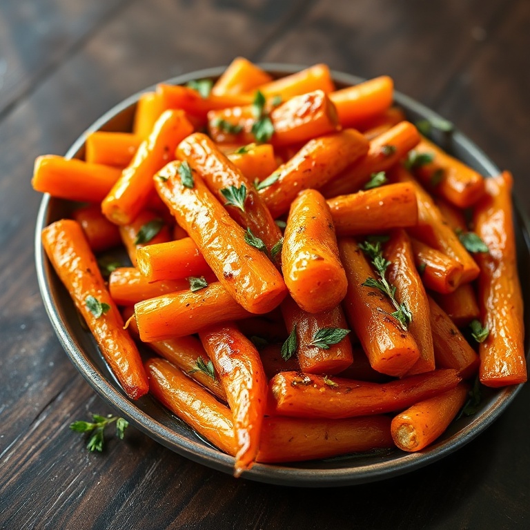 easy honey garlic roasted carrots