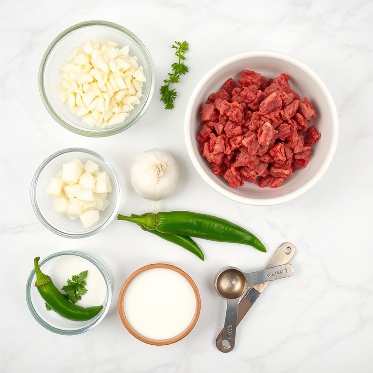 Ingredients for Easy Keema Curry with Ground Beef