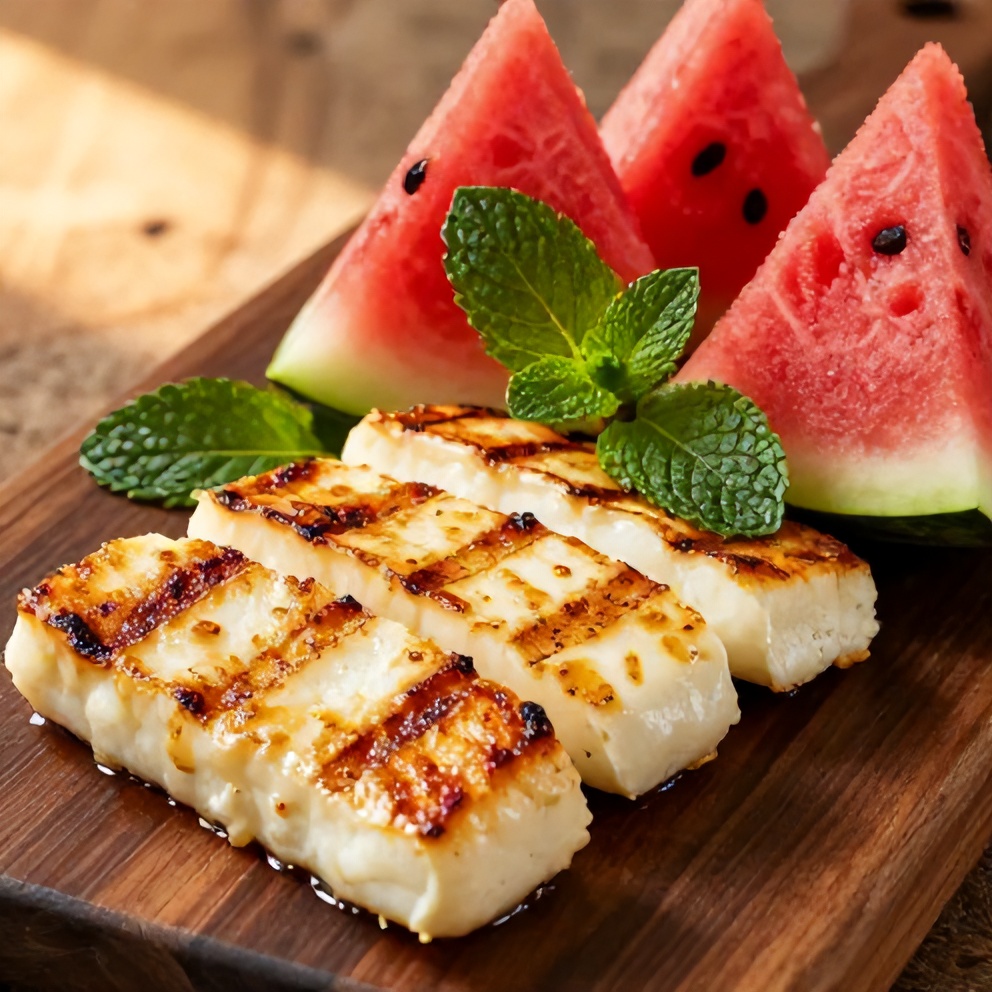Easy Keto Grilled Halloumi and Watermelon Summer Salad