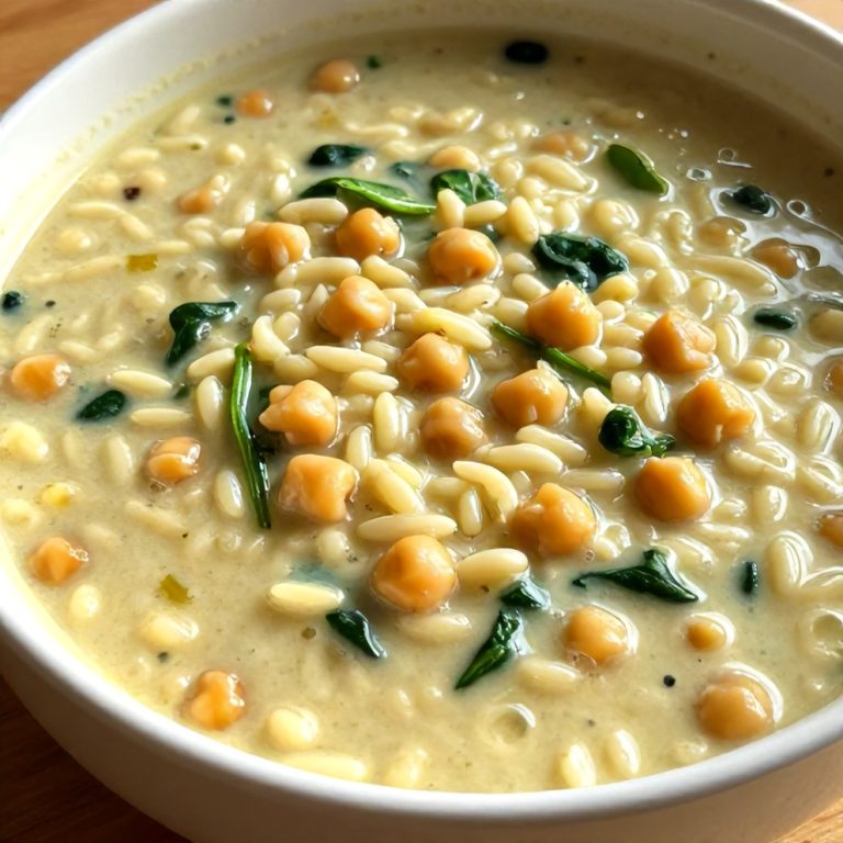 Easy Lemon Chickpea Orzo Soup