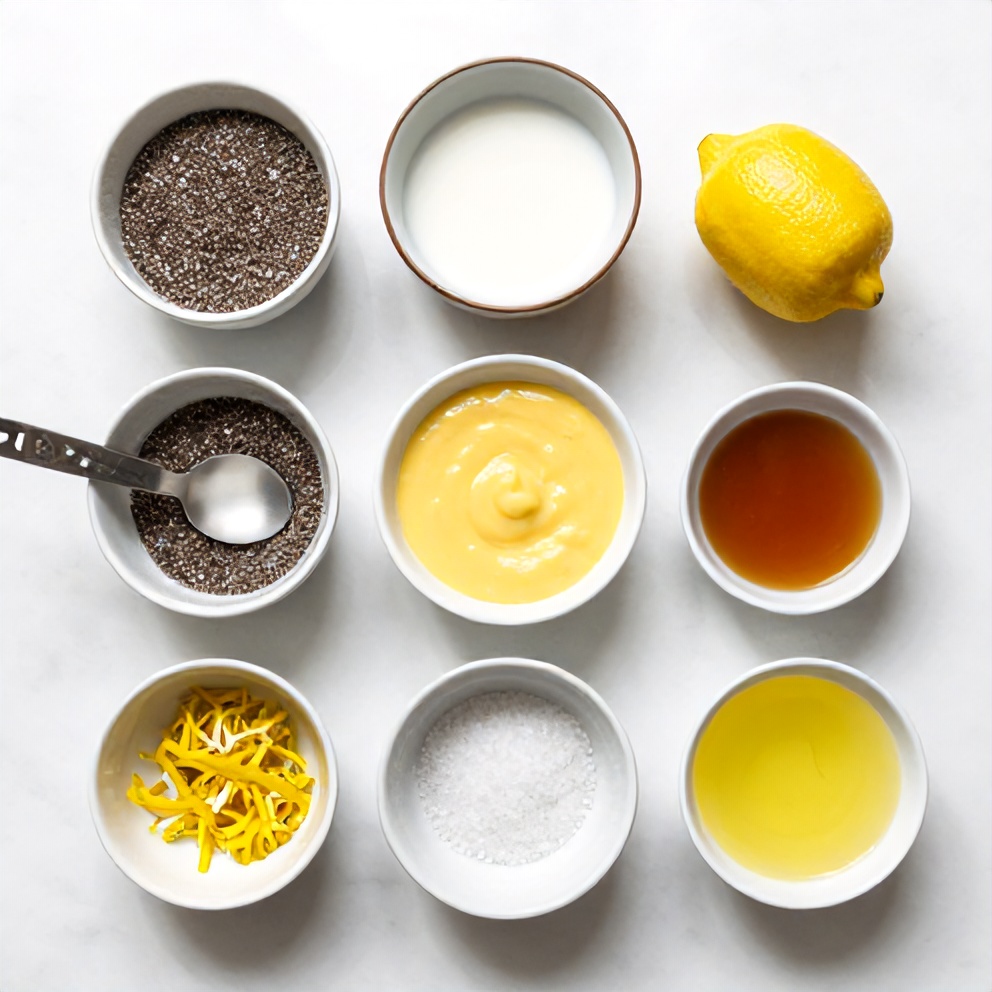 Raw Ingredients for Lemon Curd Chia Pudding