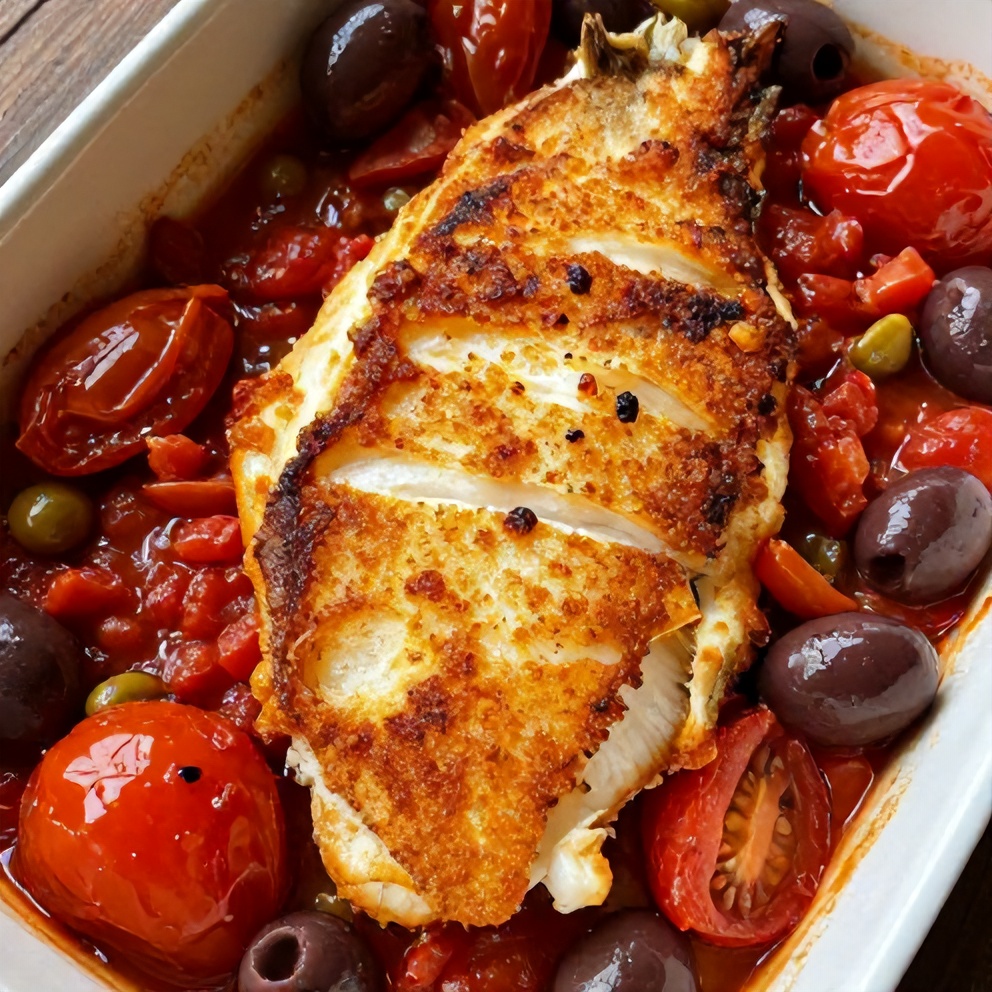 Mediterranean Baked Cod