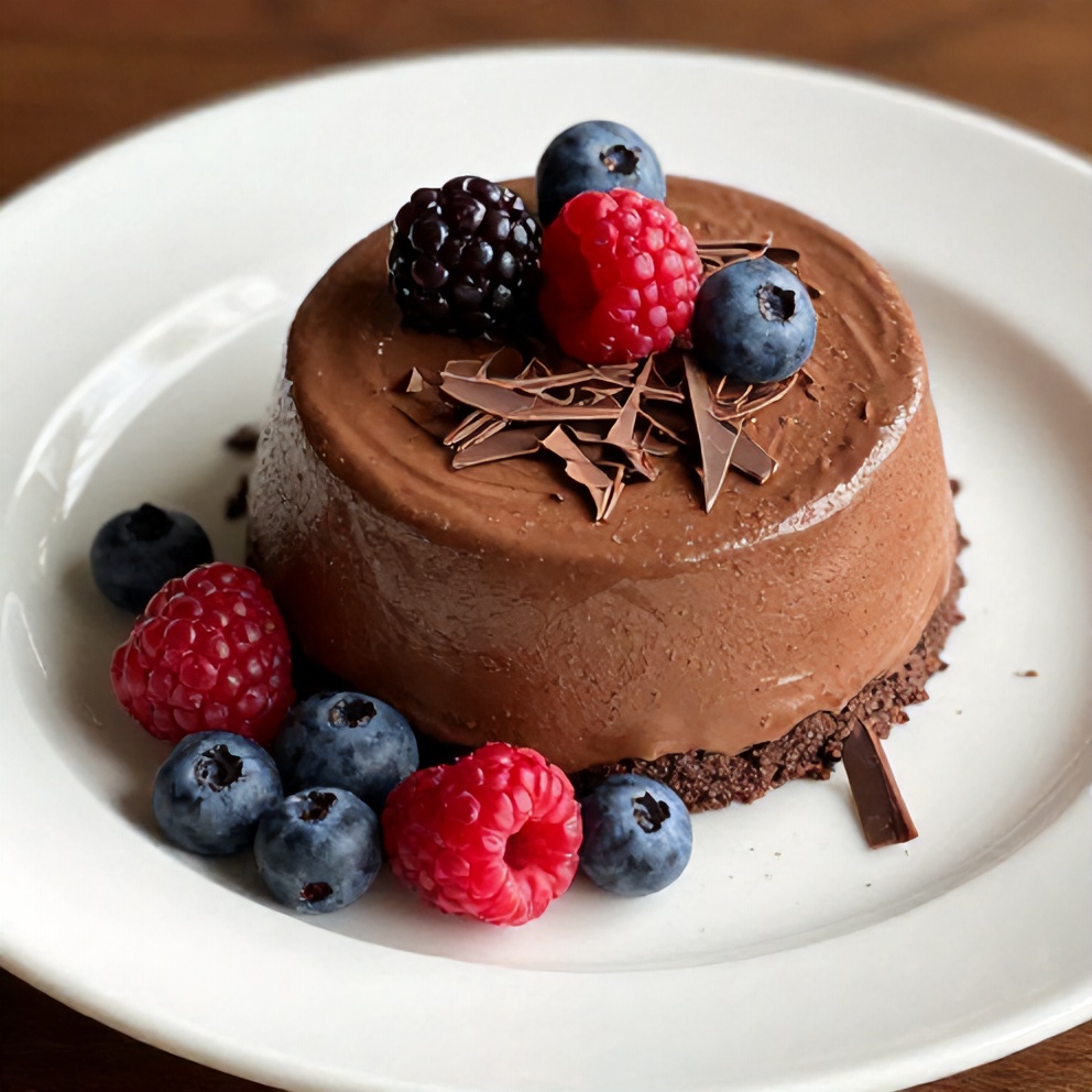 Easy No-Bake Chocolate Mousse with Berries