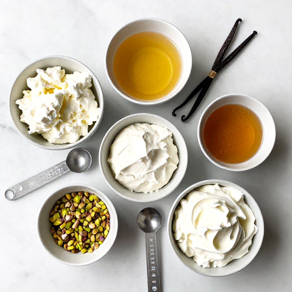 Ingredients for no-bake ricotta cups