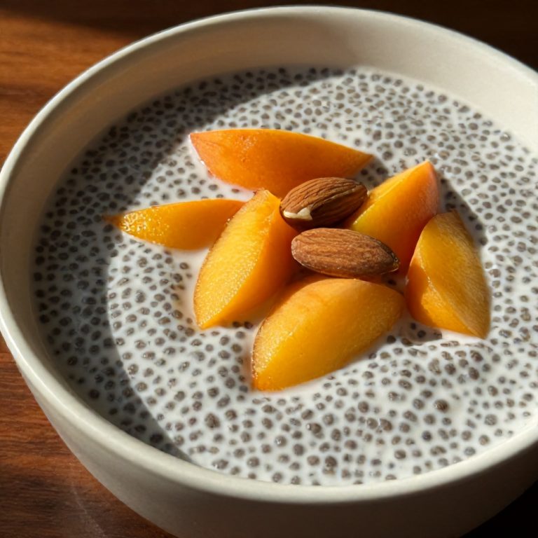Easy Peach Chia Pudding
