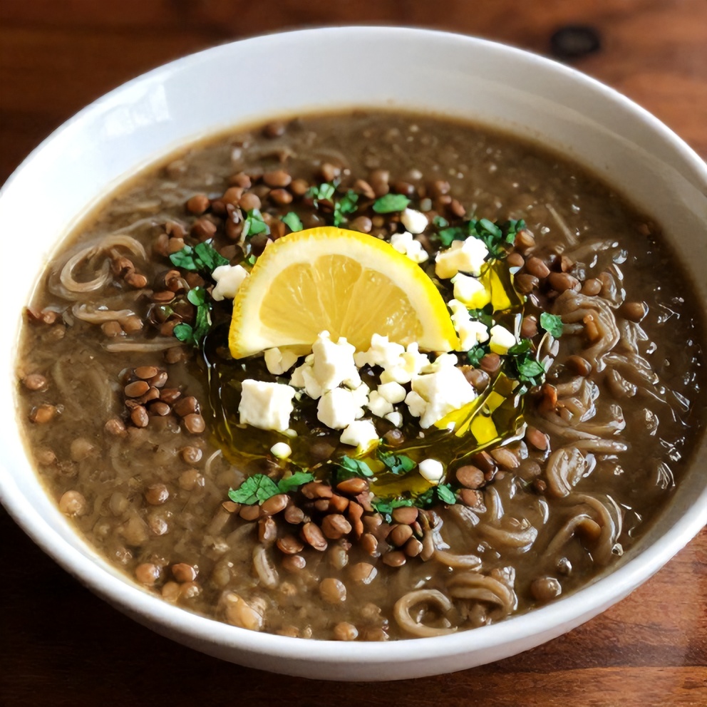 Persian Noodle Soup Ready to Serve