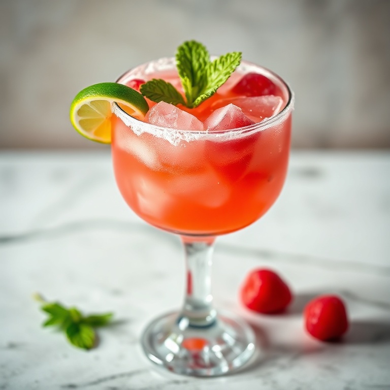 Easy Raspberry Coconut Margarita