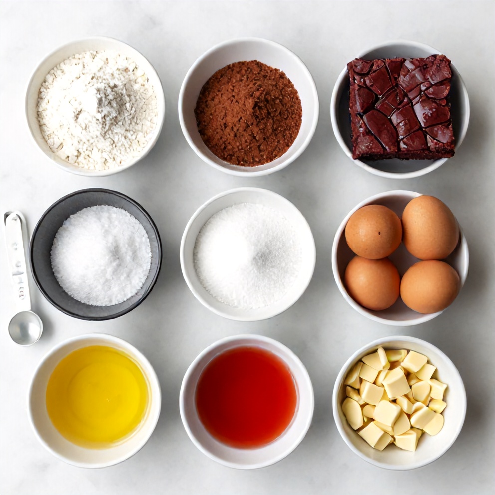 Red Velvet Brownie Ingredients