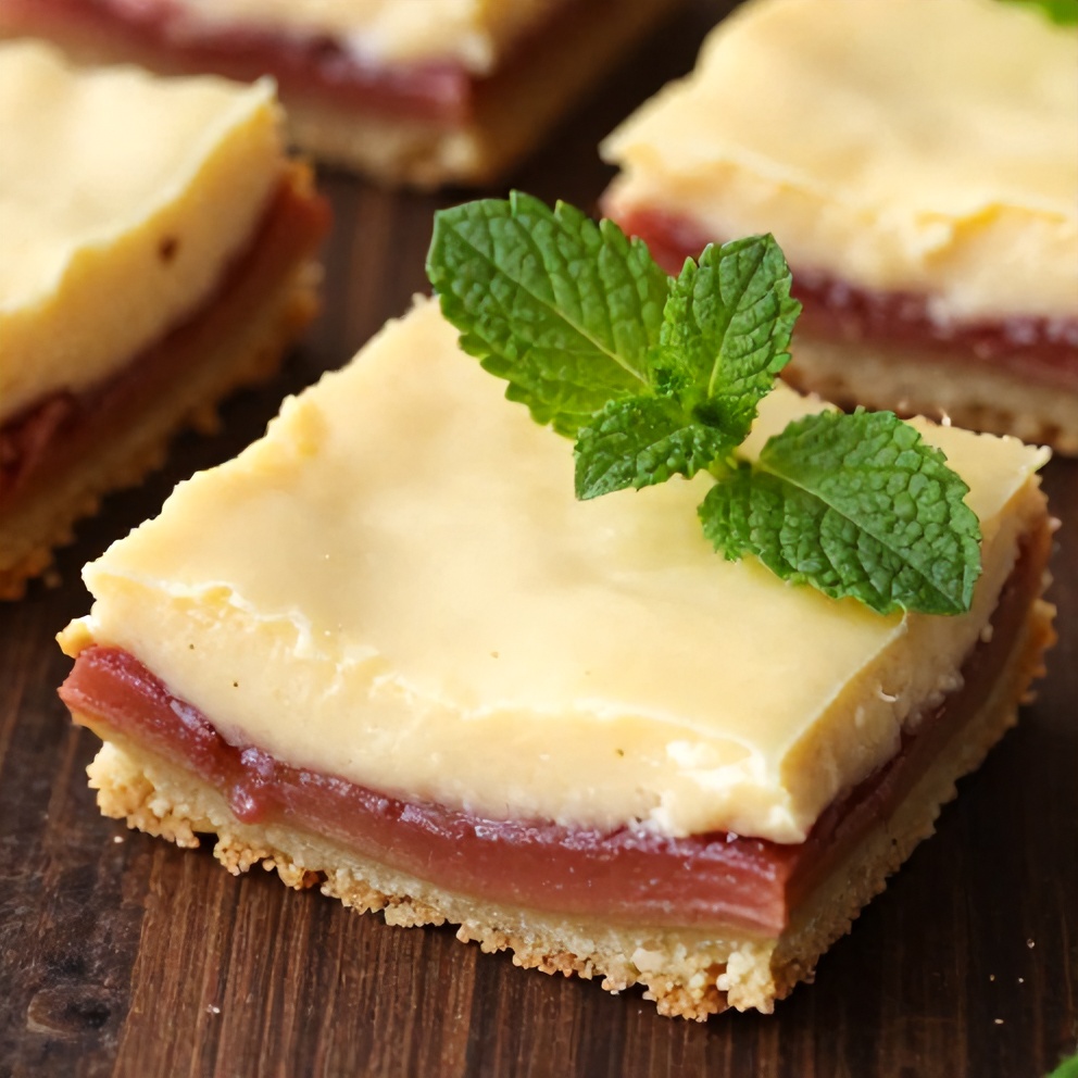 Easy Rhubarb Cream Cheese Bars