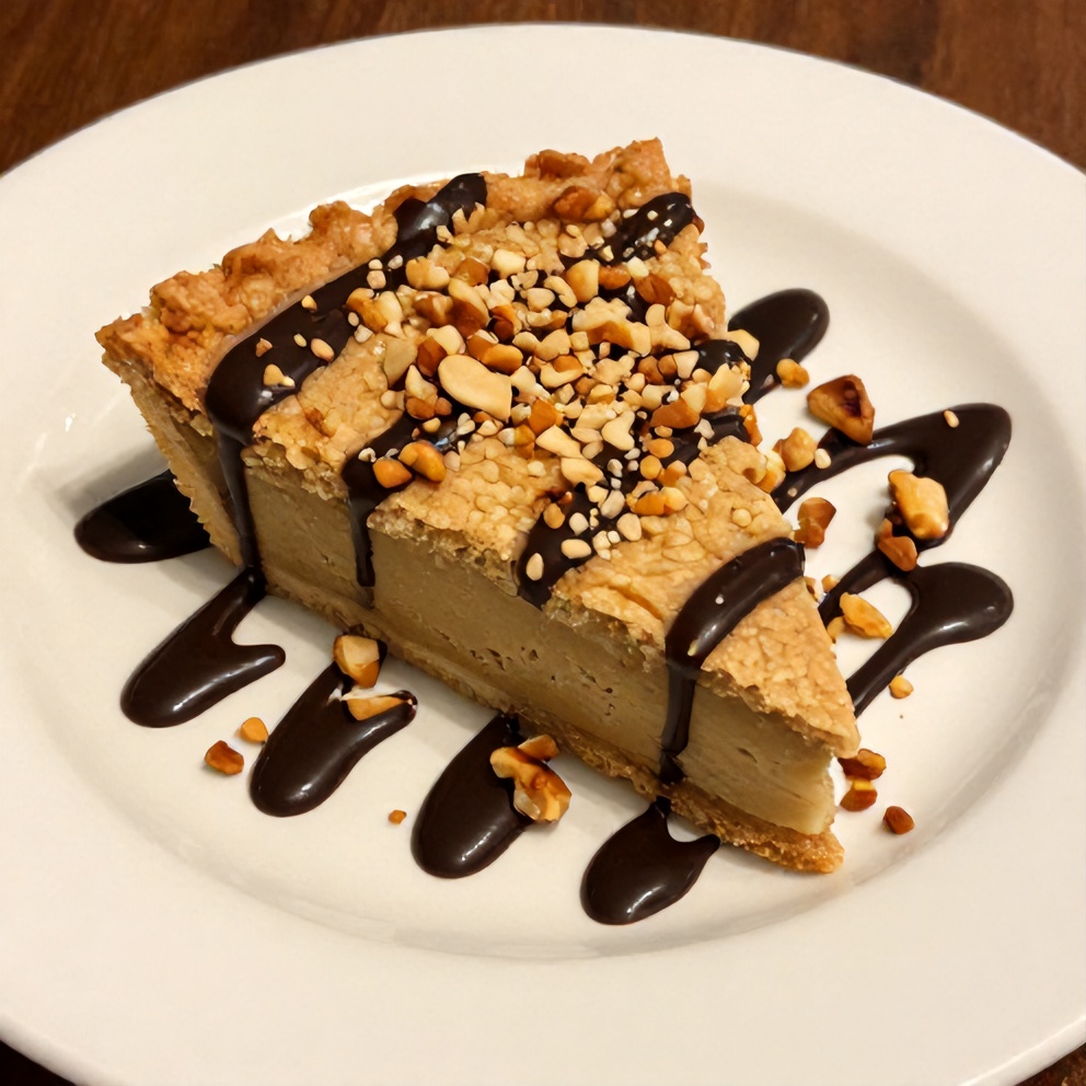Served Samoa Cookie Pie on a plate