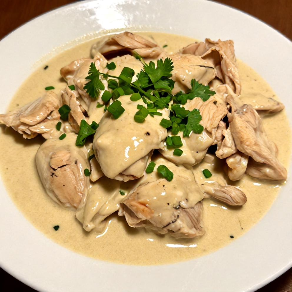 Plated Slow Cooker Chicken Curry