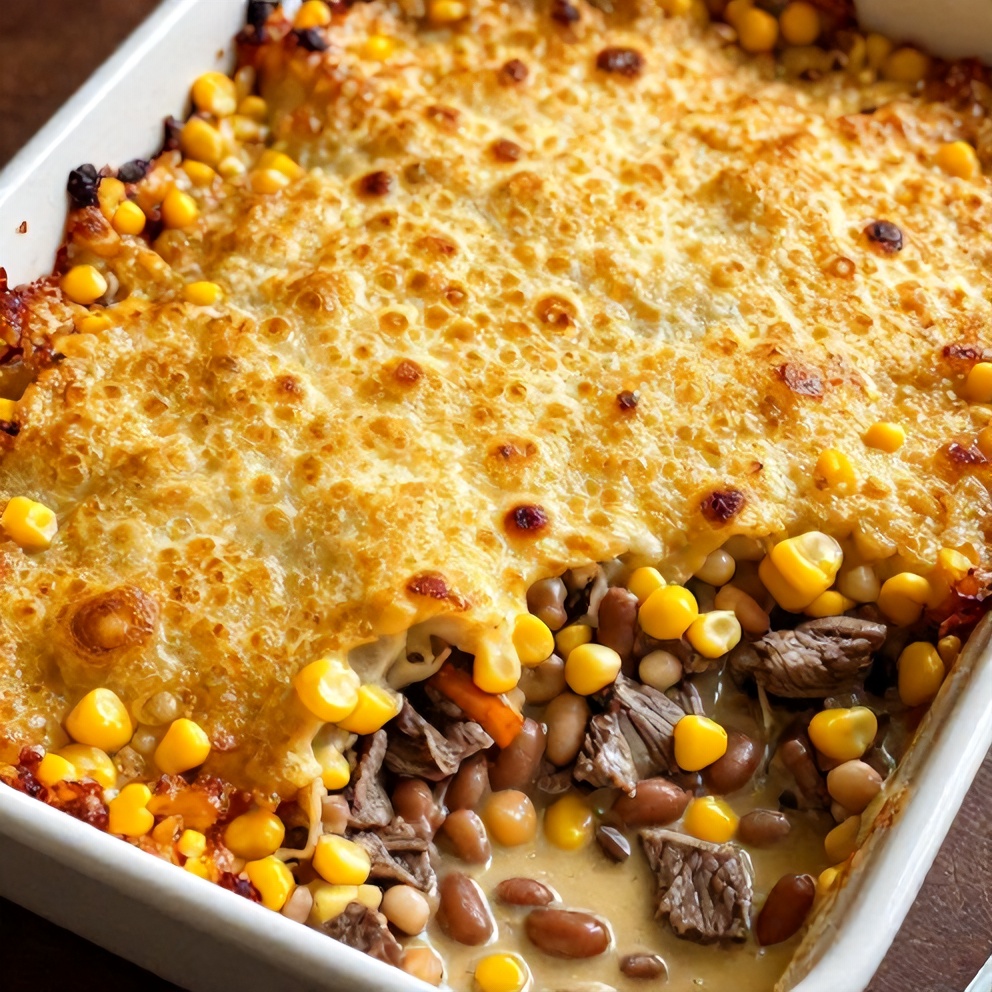 Easy Slow Cooker Cowboy Casserole