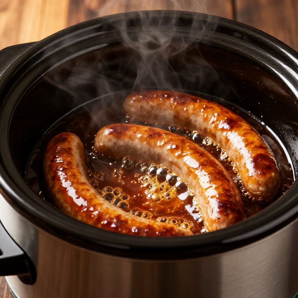 Easy Slow Cooker Little Smokies in BBQ Sauce