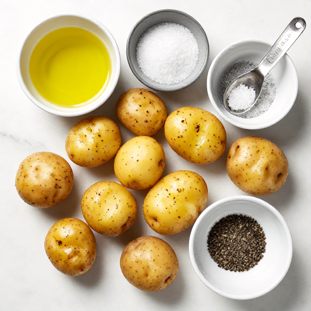 Raw ingredients for smoked baby potatoes