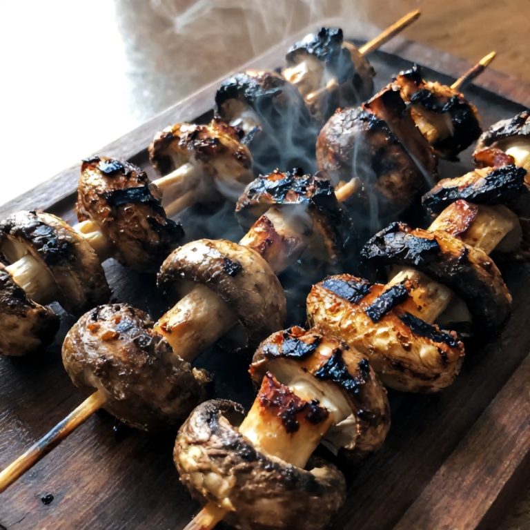 Easy Smoky Mushroom Skewers