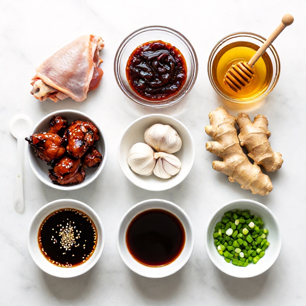 Raw ingredients for Easy Sticky Char Siu Chicken