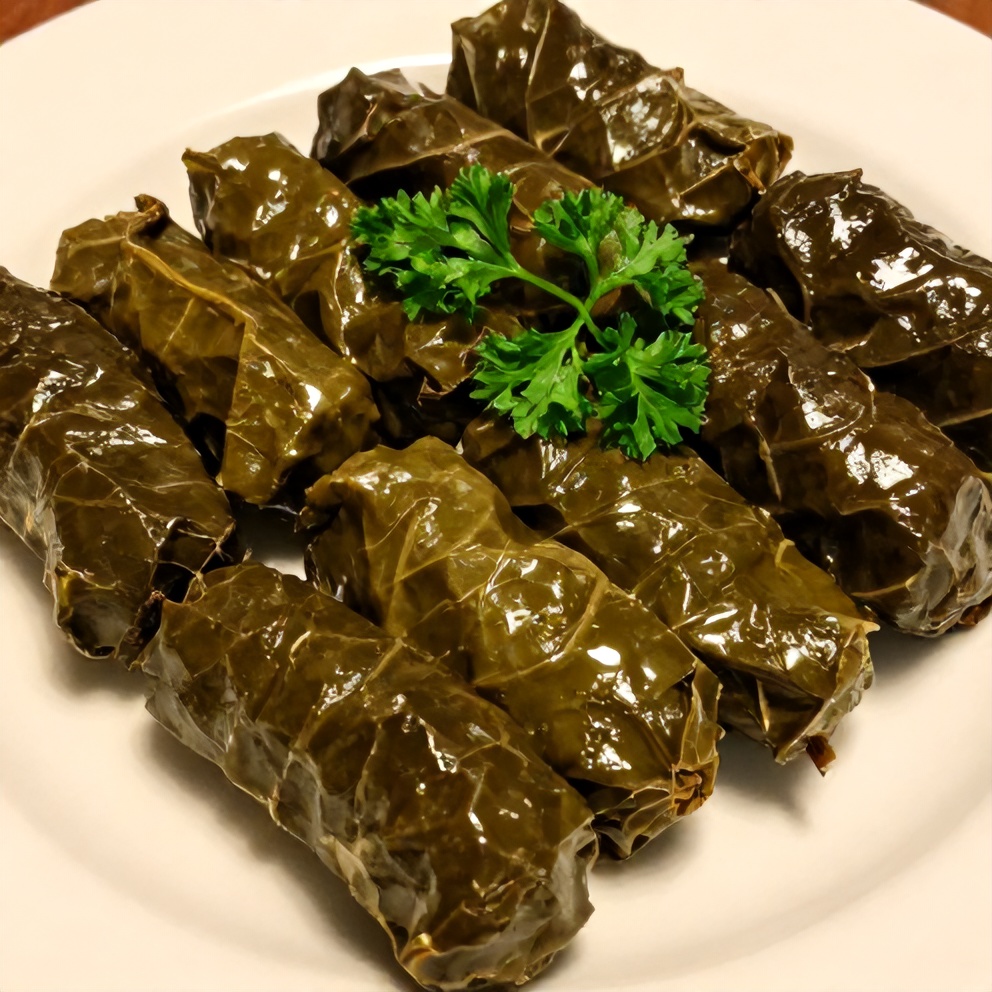 Plated Easy Stuffed Grape Leaves