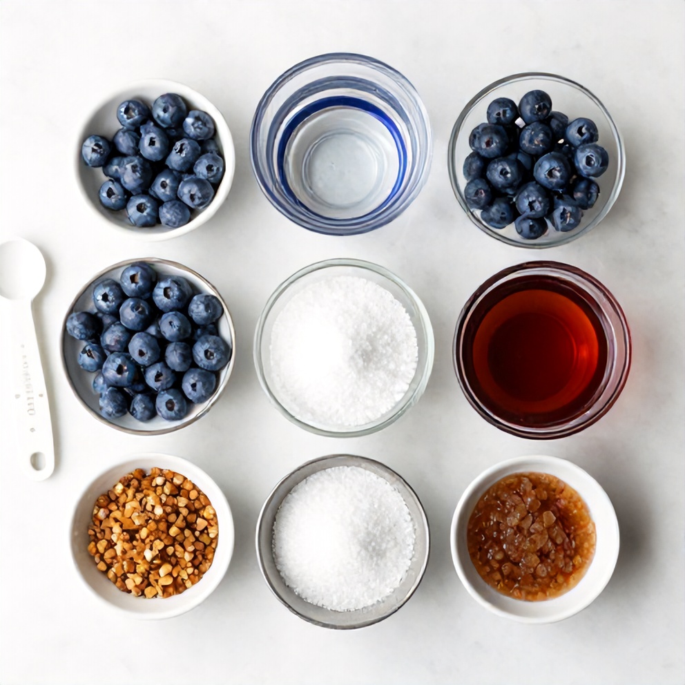 Ingredients for Sugar Free Blueberry Syrup