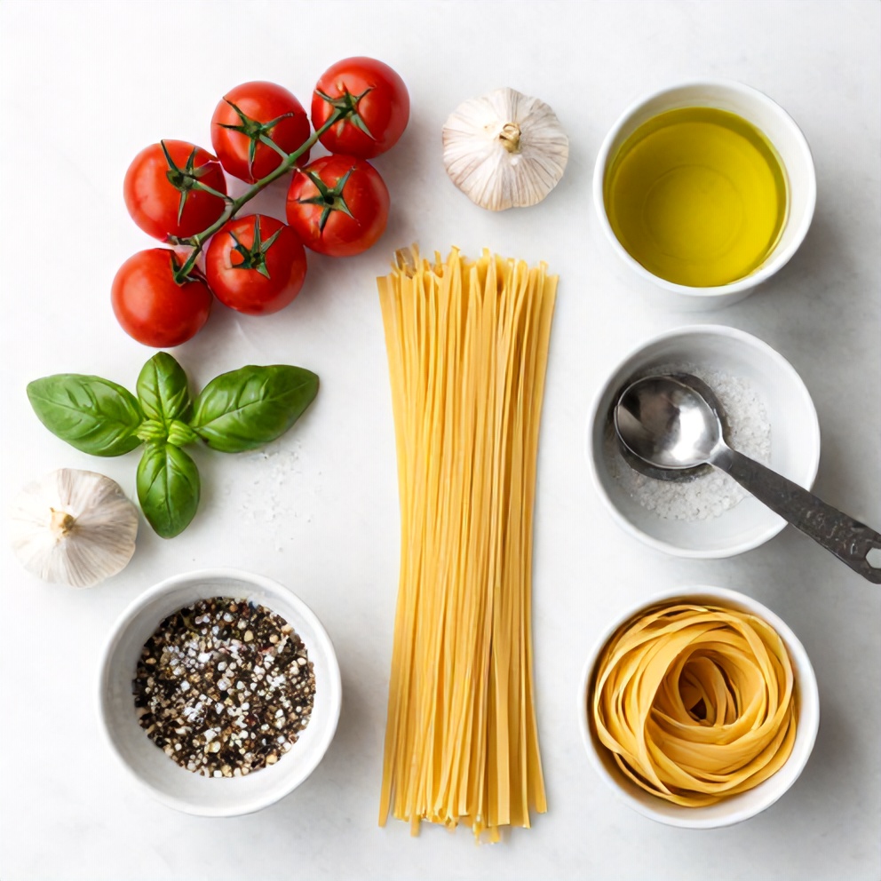 Raw Ingredients for Easy Summer Pasta