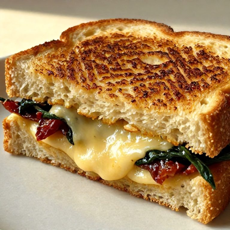 Easy Sun-Dried Tomato Spinach Grilled Cheese