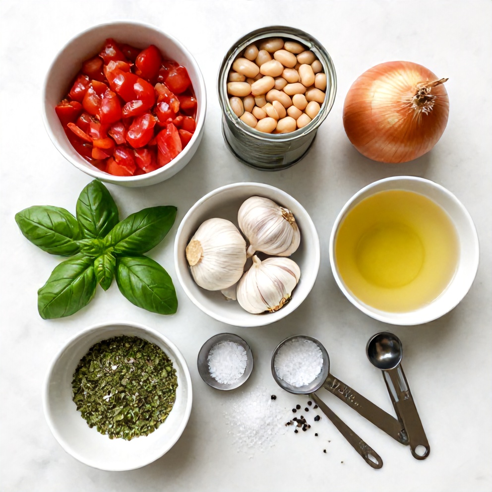 Ingredients for Tomato and White Bean Soup
