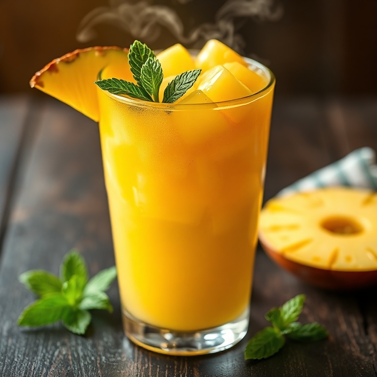easy tropical pineapple mango rum punch