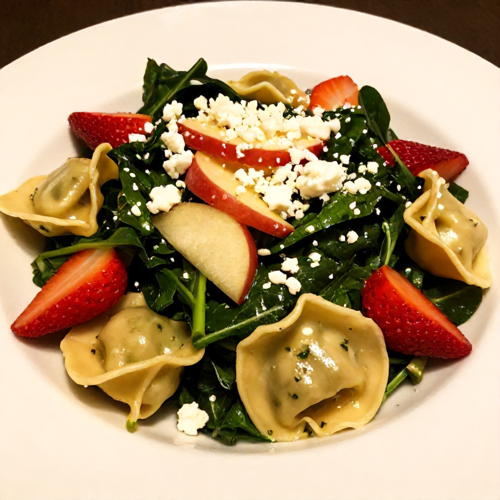 Plated Fresh Apple Tortellini Salad