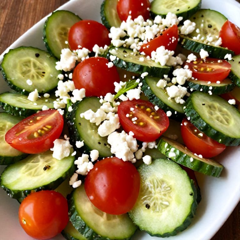 fresh cucumber tomato feta salad