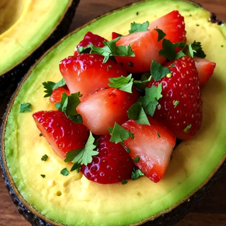 strawberry salsa stuffed avocados