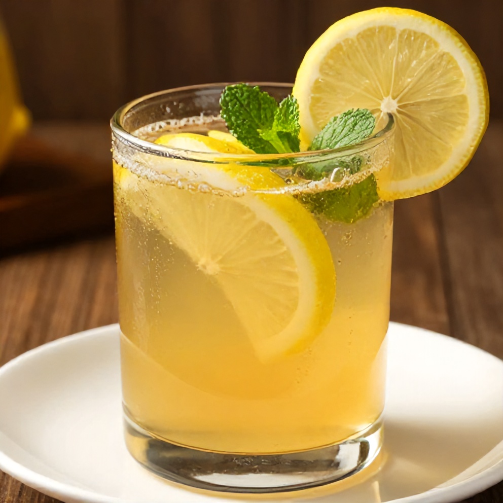 Guava White Tea Lemonade ready to serve