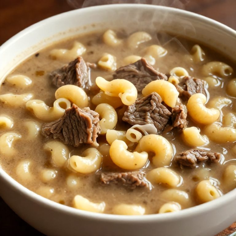Hearty Beef Macaroni Soup