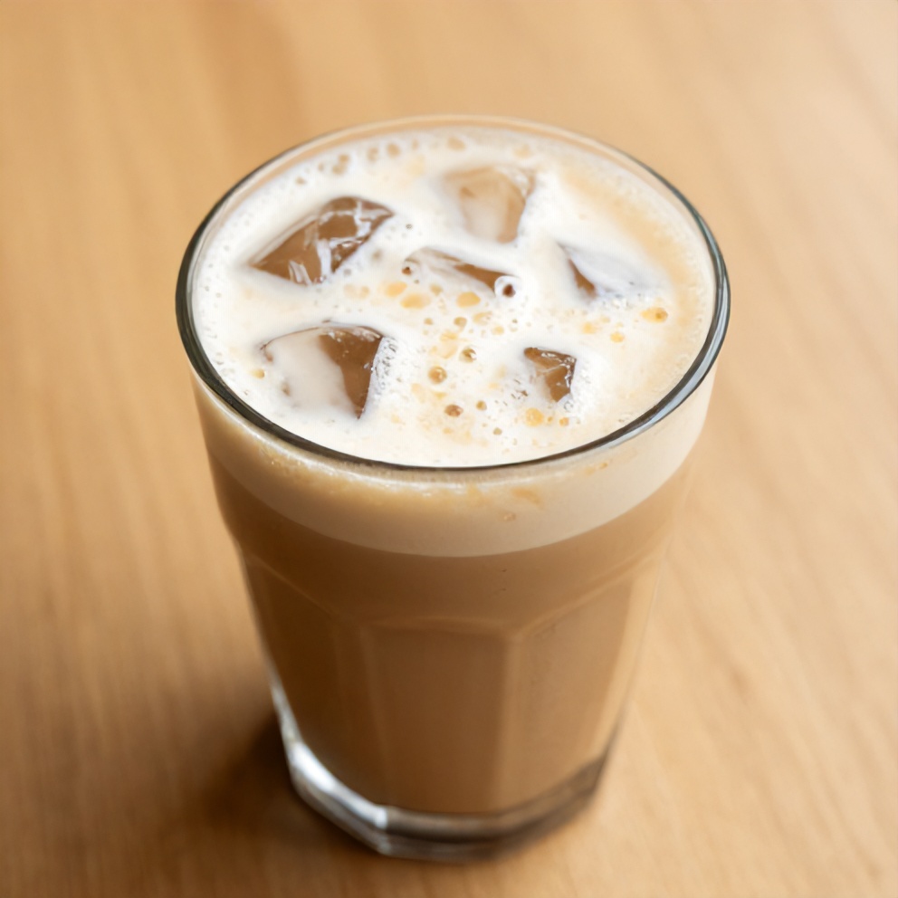 Iced Blue Tea Latte with Vanilla Cold Foam