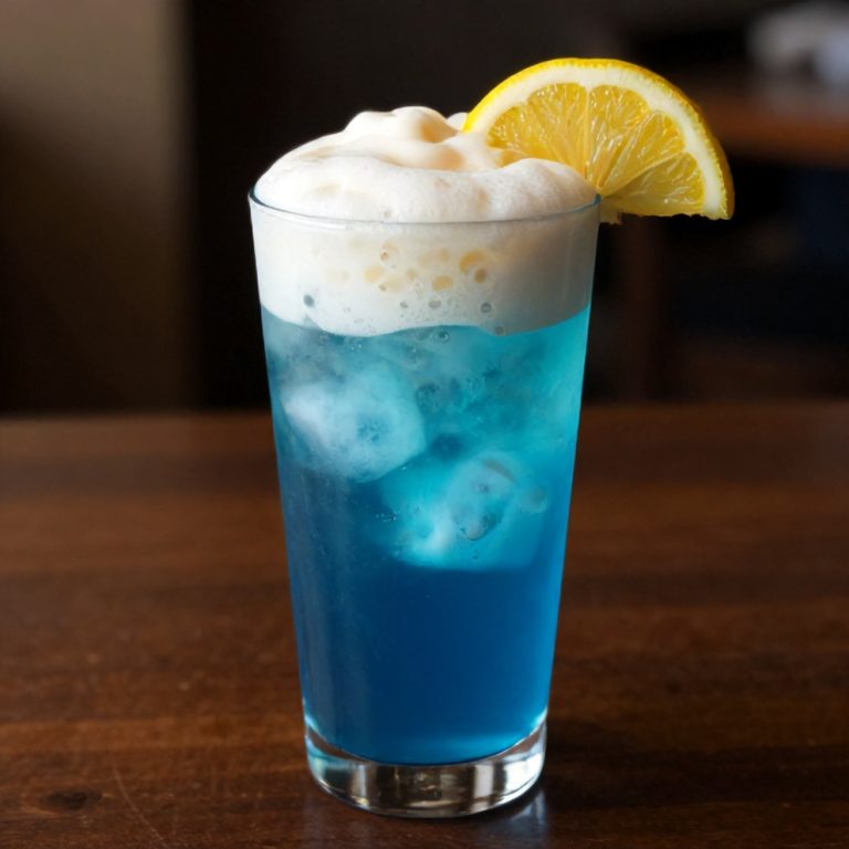 iced blue tea latte