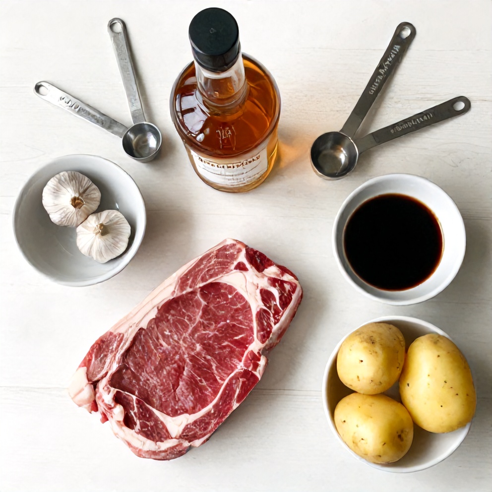 Raw Ingredients for Irish Whiskey Steak
