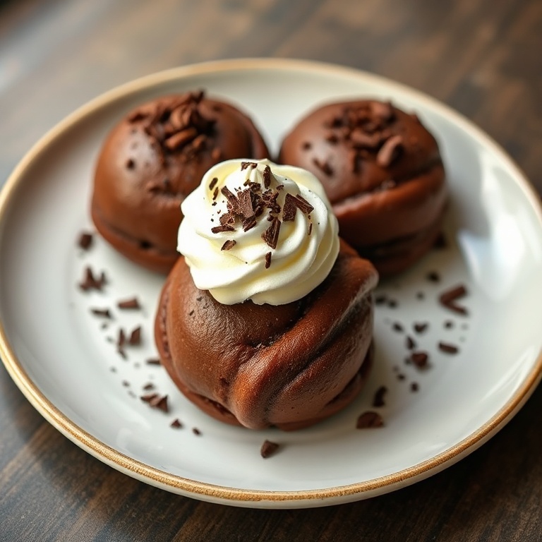 Homemade Italian Chocolate Maritozzi Buns