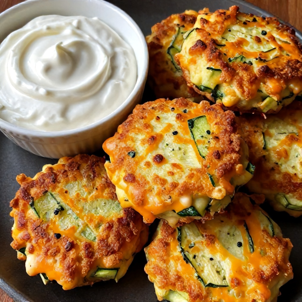 keto zucchini parmesan fritters