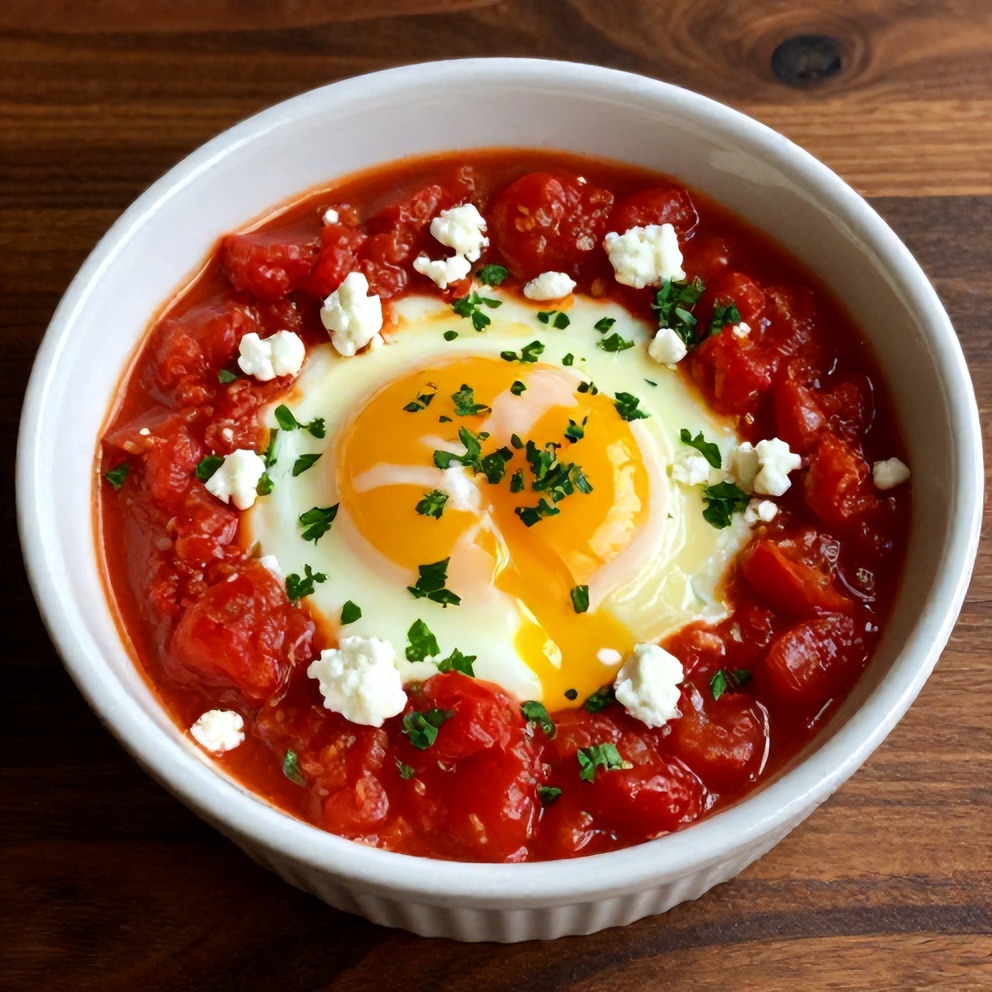 Mediterranean Baked Eggs Ready to Serve