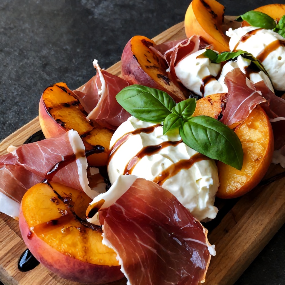 Mediterranean Grilled Peach Salad