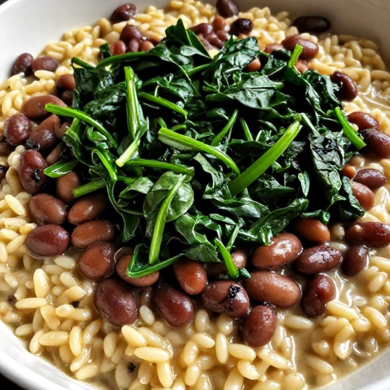 Mediterranean orzo and beans one-pot