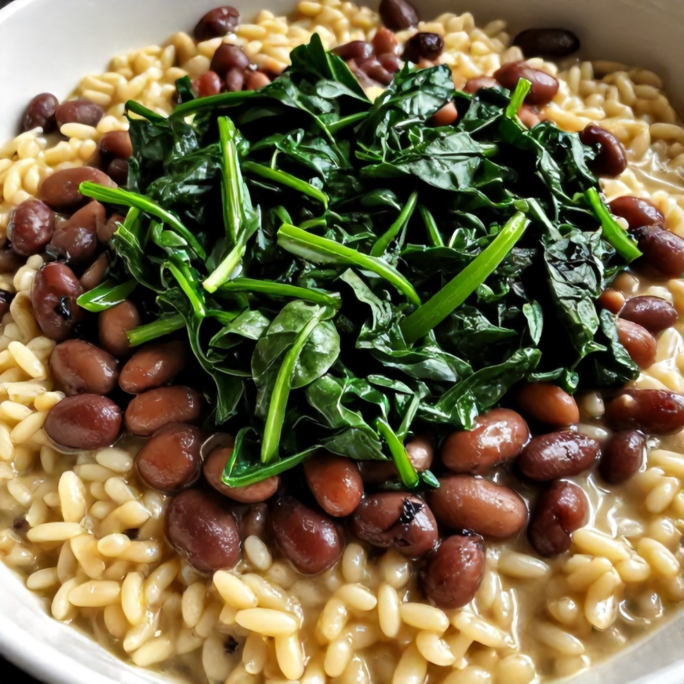 Mediterranean orzo and beans one-pot