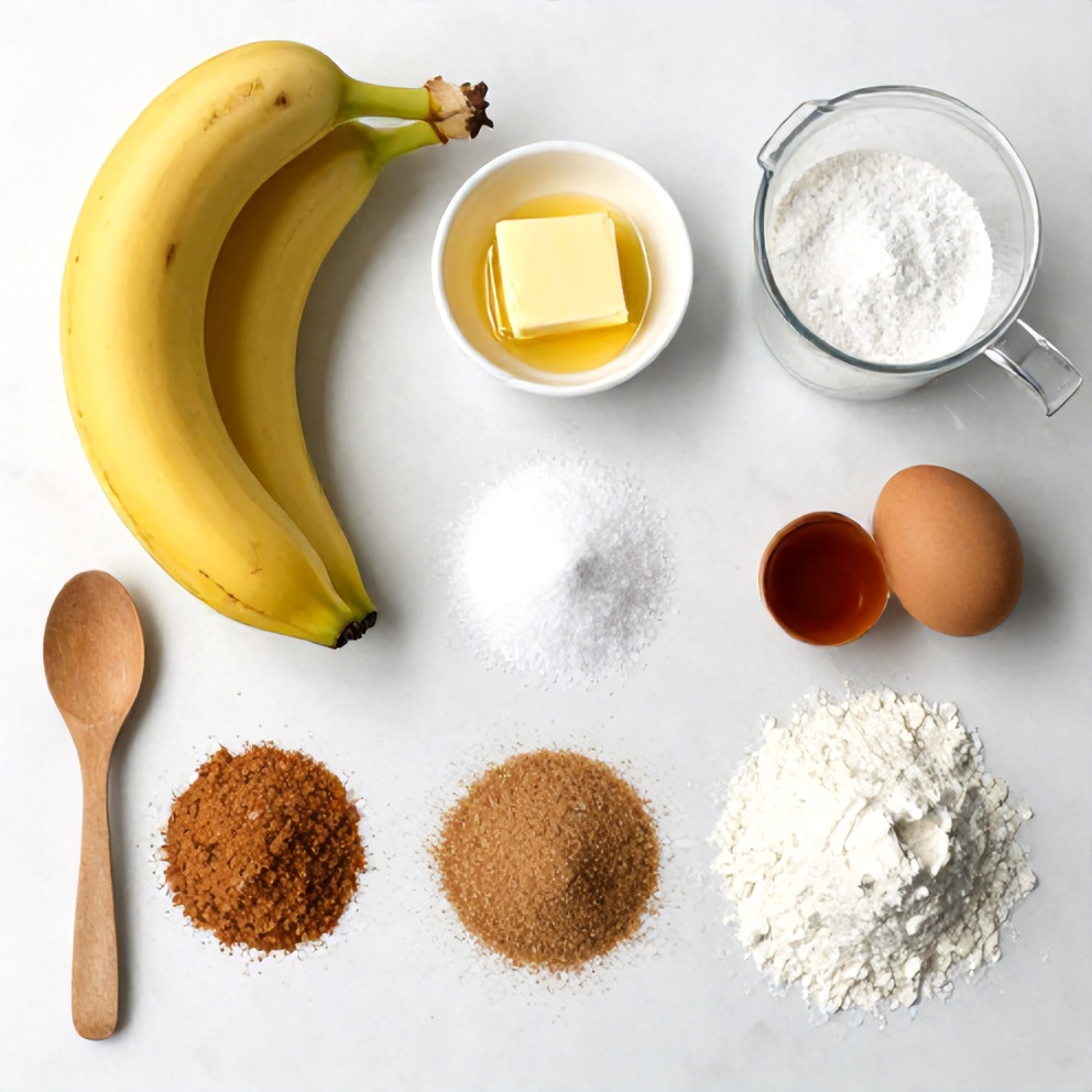 Banana bread ingredients