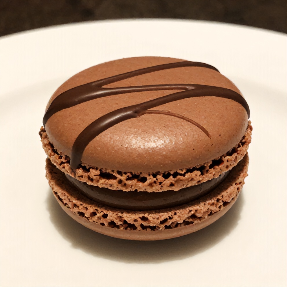 Macaron with ganache filling